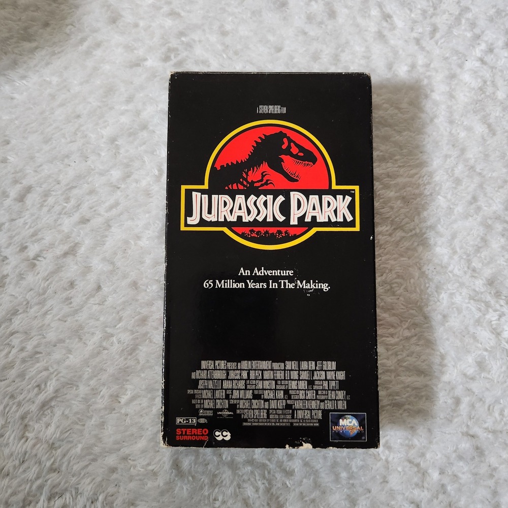 Jurassic Park VHS Movie‎ Original MCA Universal Home Video PG 13 1993